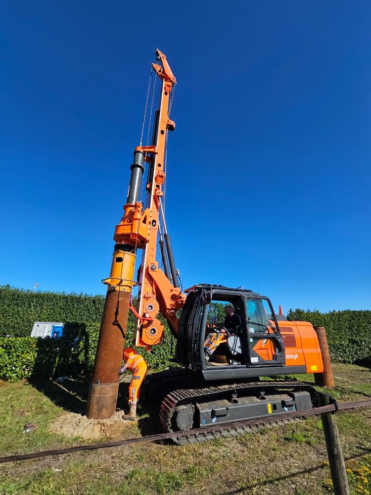 Tescar Bohrgerät auf einer Baustelle